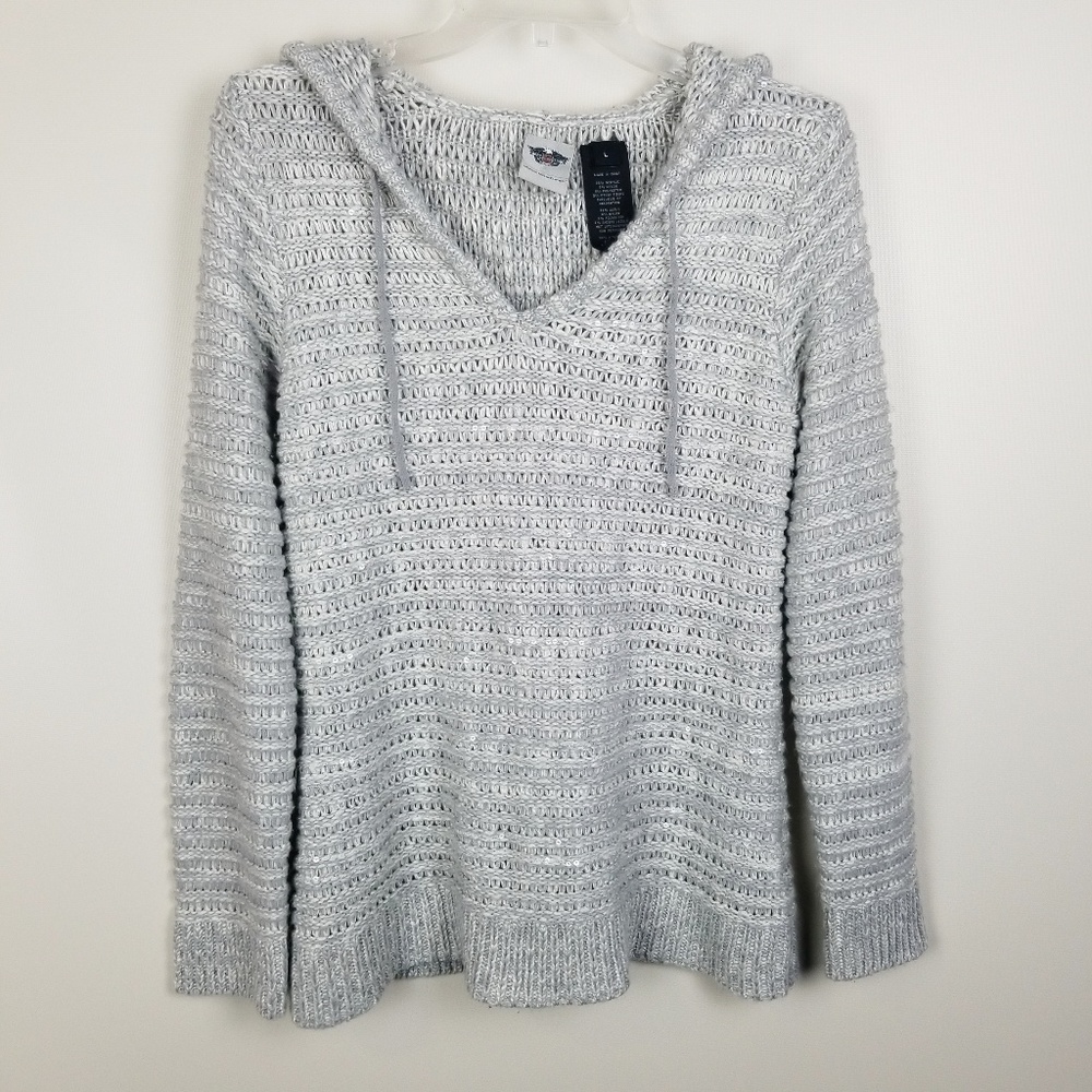 Harley Davidson Shimmer Hooded Marled sweater